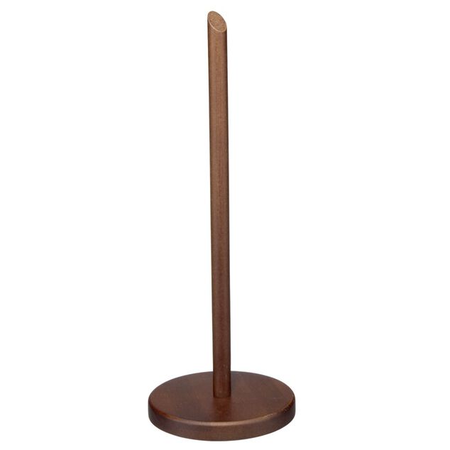 Porte-rouleau en bambou marron fonc&eacute; &Oslash;12xH32cm