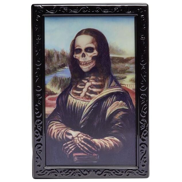 Cadre holographique La Joconde Halloween
