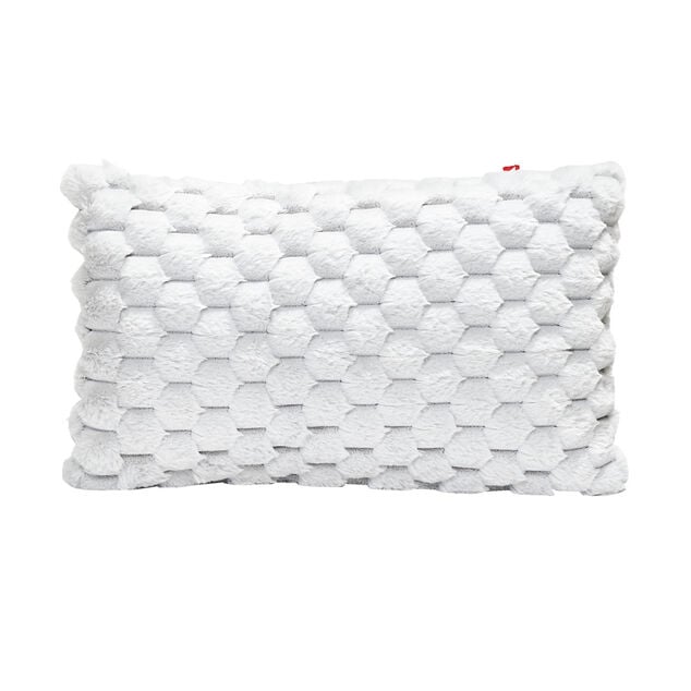 Housse de coussin effet fourrure lapin 30x50cm (3 mod&egrave;les)