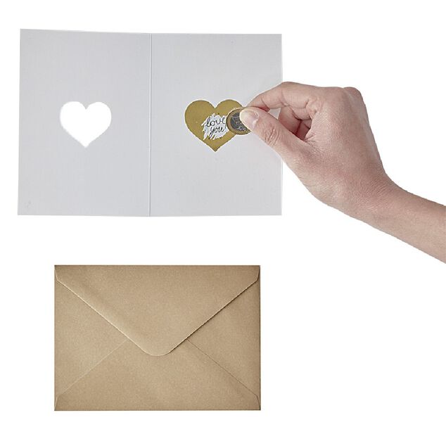 Carte &agrave; gratter Coeur