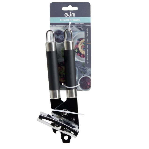 Ouvre-bo&icirc;te en inox avec pince ergonomique en plastique L.20cm