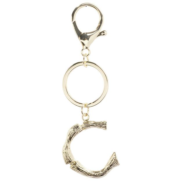 Porte cl&eacute; lettre alphabet dor&eacute;e