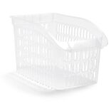 Panier de rangement en plastique transparent 30x18xH.17,5cm
