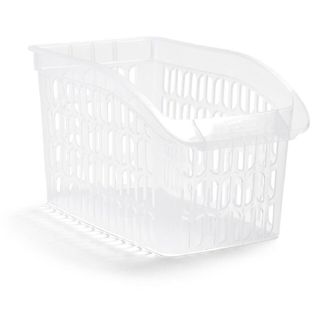 Panier de rangement en plastique transparent 30x18xH.17,5cm