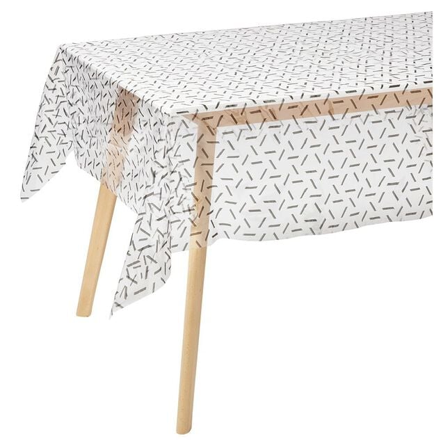 Nappe rectangulaire cristal imprim&eacute;e 140x240 cm
