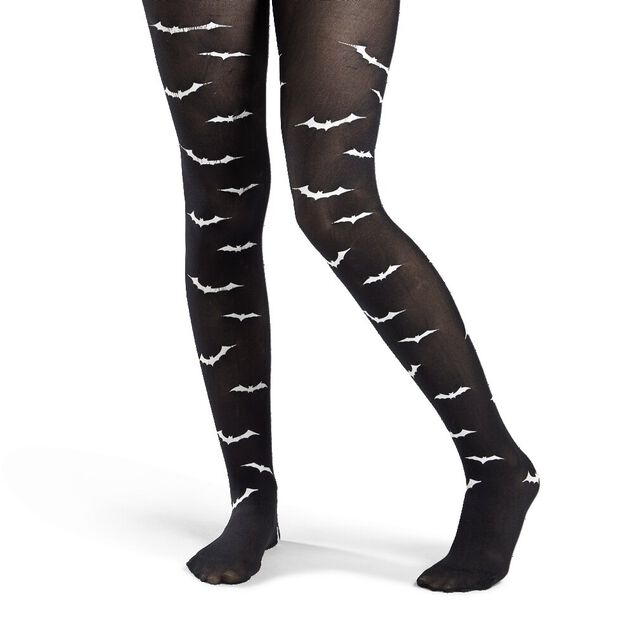 Collant Halloween adulte phosphorescent motif chauve-souris T.unique