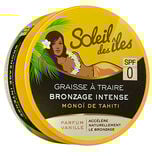 Graisse à traire bronzage intense Monoï de Tahiti parfum vanille SPF0
