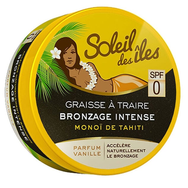 Graisse &agrave; traire bronzage intense Mono&iuml; de Tahiti parfum vanille SPF0
