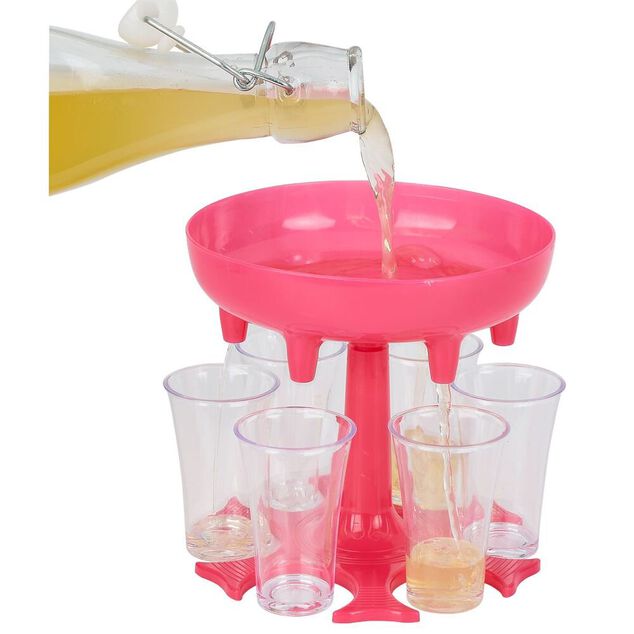 Distributeur &agrave; shooter avec 6 verres