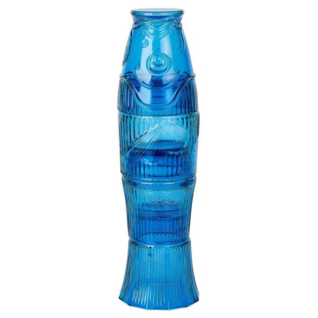 Set de 4 verres empilables forme poisson Ø8xH28cm - 2 coloris