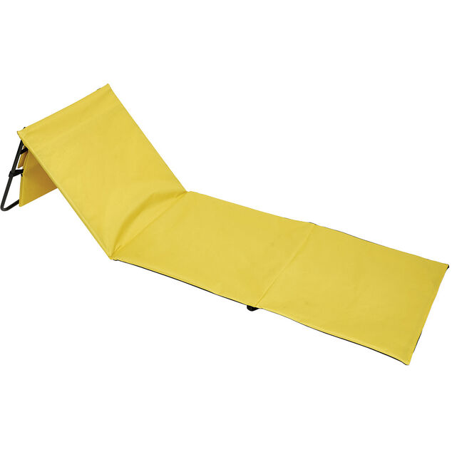 Matelas dossier de plage pliant Funky 153x51xH41cm jaune
