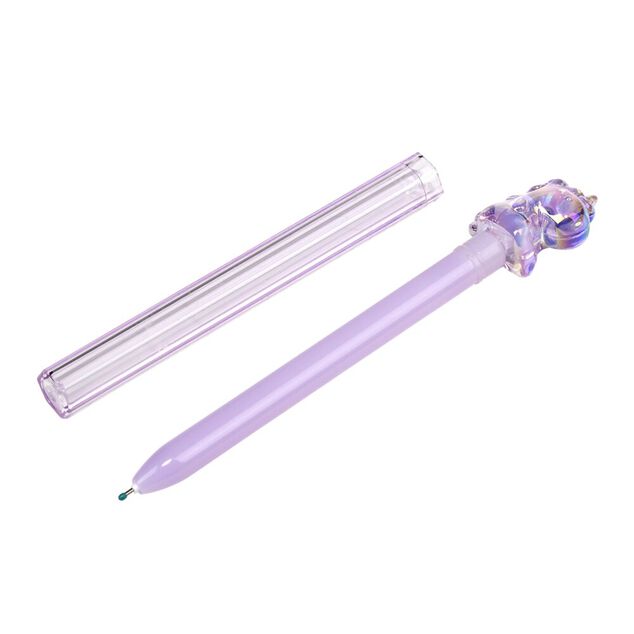 Stylo bille kawaii licorne violet pastel L14,5cm