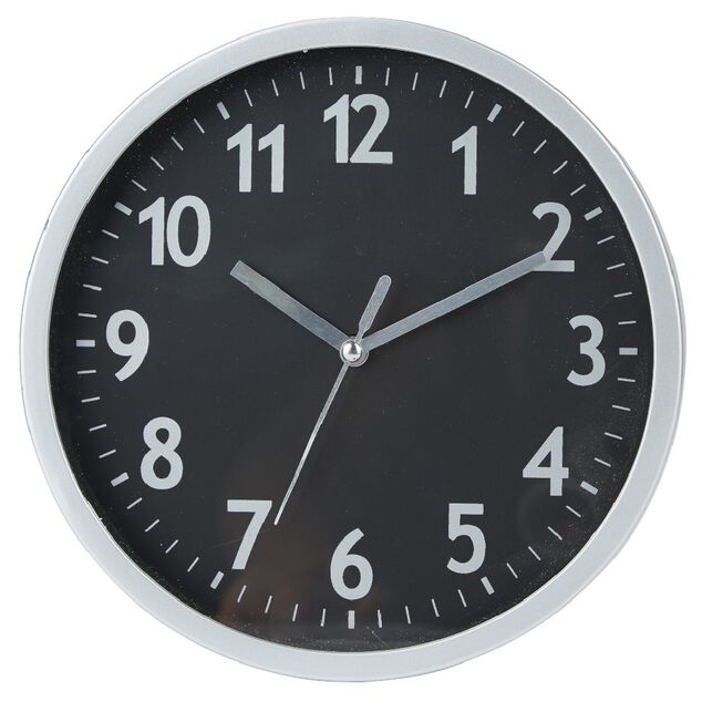 Horloge ronde en m&eacute;tal &Oslash;20 cm