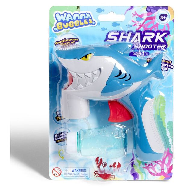 Pistolet &agrave; bulles requin 45ml