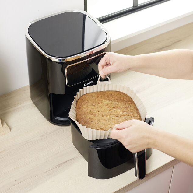 Moule en silicone noir pour friteuse sans huile et &agrave; air 20x20xH6,5cm