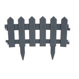 Bordure de jardin en plastique gris 30xH40cm