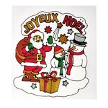 Sticker gel p&egrave;re No&euml;l pour fen&ecirc;tre
