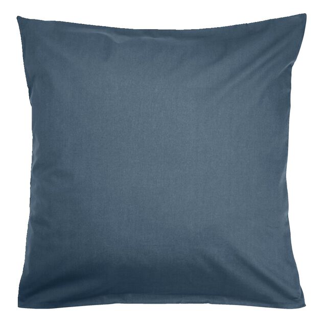 Taie d'oreiller 63x63cm 100% coton finition droite bleu marine