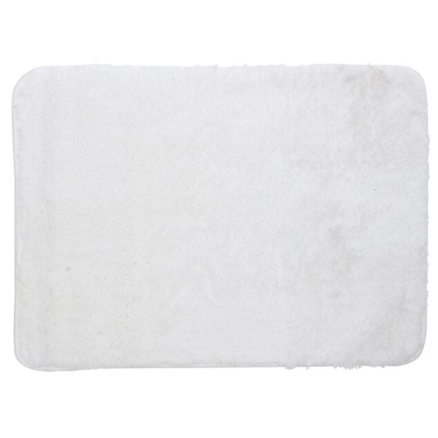 Tapis de salle de bain uni blanc 45x75 cm