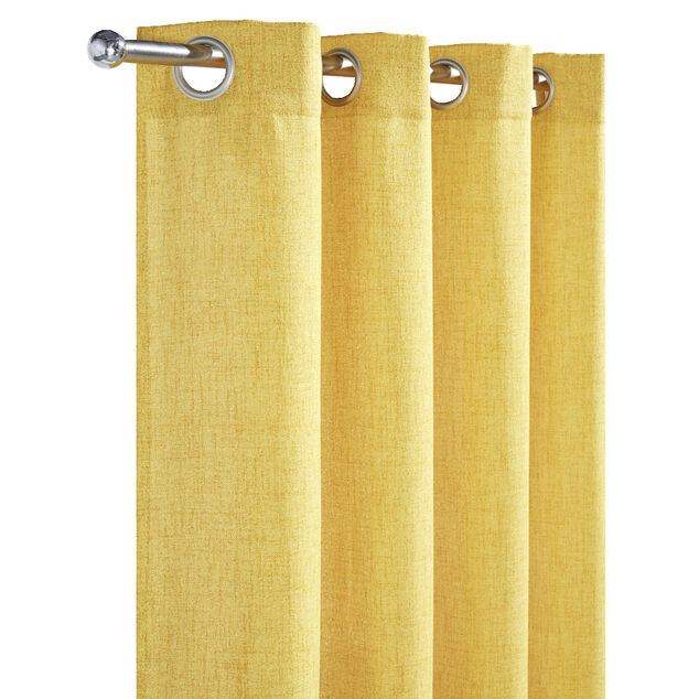 Rideau à oeillets effet lin tissé 140x240cm (2 modèles)