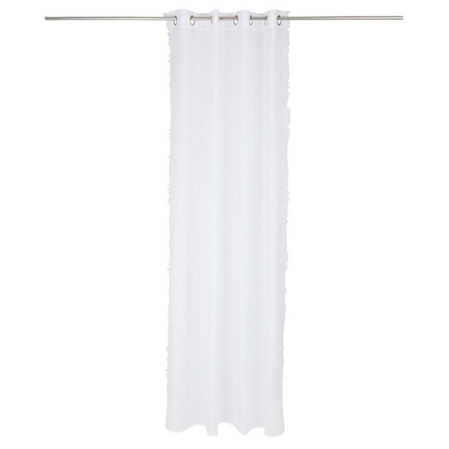 Voilage polyester 140x240cm frange blanc