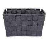 Pani&egrave;re de rangement tress&eacute;e gris fonc&eacute; Taille L - 21,5x12xH21,5cm