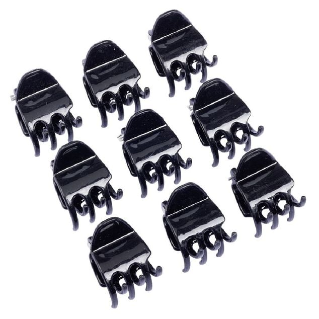 Mini pince &agrave; cheveux noir L1,5cm x9