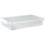 Bo&icirc;te de rangement transparente A4 fermeture clip  4L