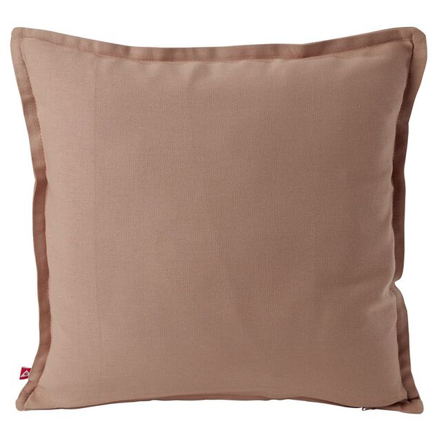 Housse de coussin coton Panama 40x40cm vieux rose