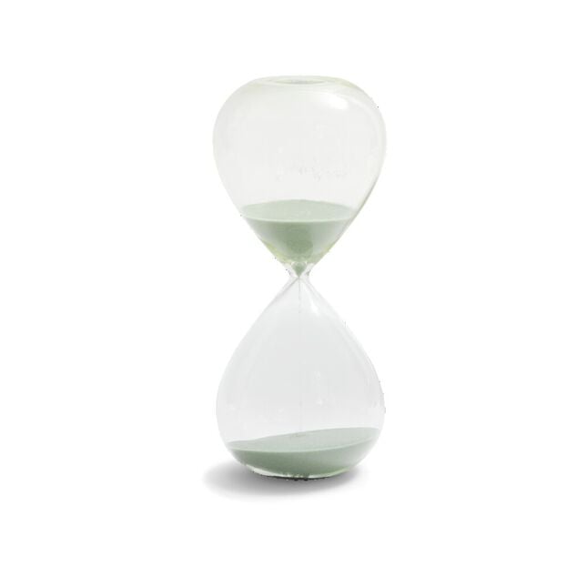 Sablier verre sable bleu &Oslash;10,5xH24,5cm