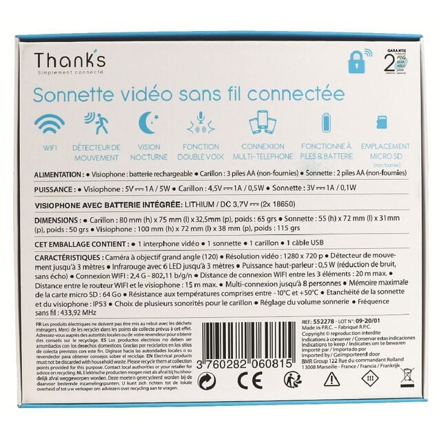 Sonnette vidéo connectée
