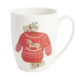 Coffret mug No&euml;l 330ml motif traditionnel avec biscuits (3 mod&egrave;les)
