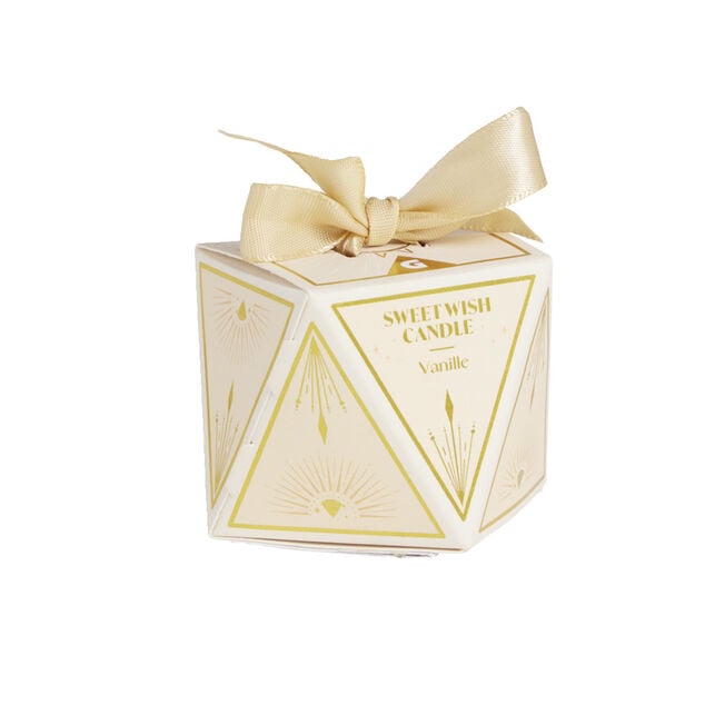Bougie de table parfumée coffret forme diamant 6H