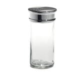 Pot &agrave; &eacute;pice en verre et couvercle m&eacute;tal &Oslash;5xH10,2cm