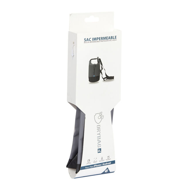 Pochette imperm&eacute;able pour t&eacute;l&eacute;phone gris et noir