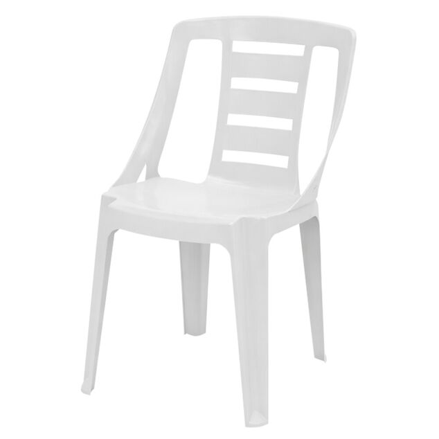 Chaise de jardin Stella plastique blanc 48x52,5xH81cm