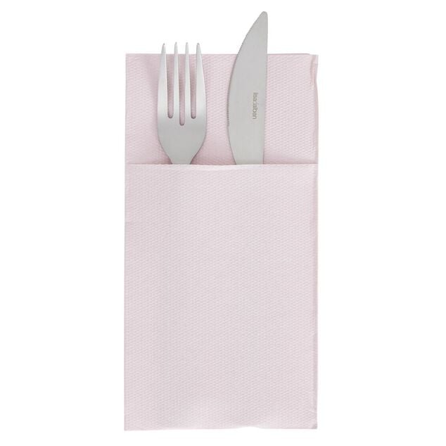 Serviette range couverts 40cm rose pâle x20