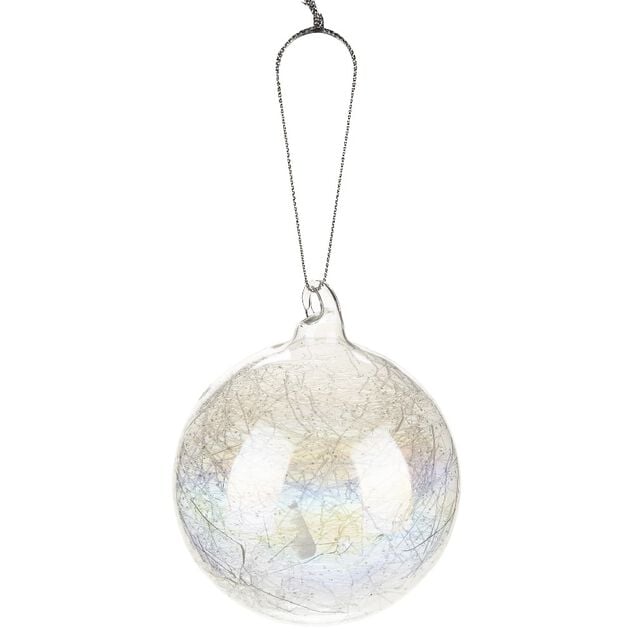 Boule en verre int&eacute;rieur filament &agrave; reflet iris&eacute;