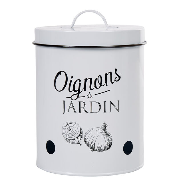 Bo&icirc;te de conservation vintage en m&eacute;tal pour oignons