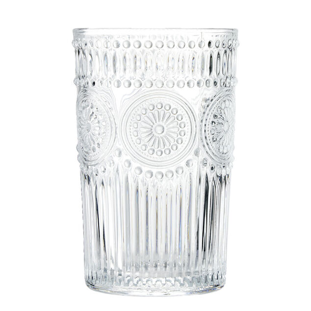 Verre haut motif baroque 350ml H17cm