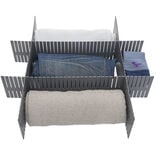 Séparateur de tiroir plastique gris modulable L44xH10cm