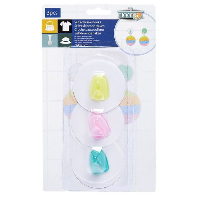 Crochet autocollant x3