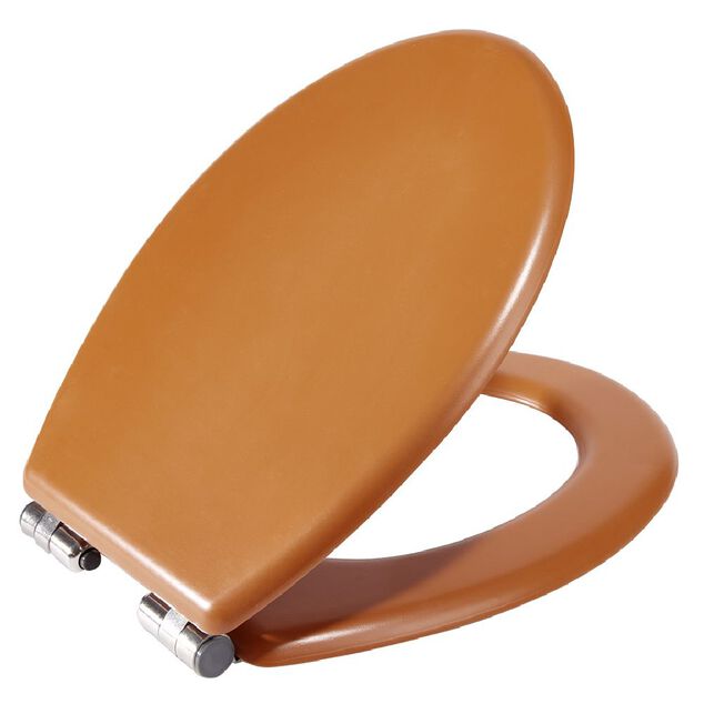 Abattant WC terracotta frein de chute r&eacute;glable d&eacute;clipsable 46x36cm