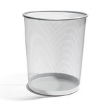 Corbeille &agrave; papier m&eacute;tal mesh gris &Oslash;29,5xH25,5cm