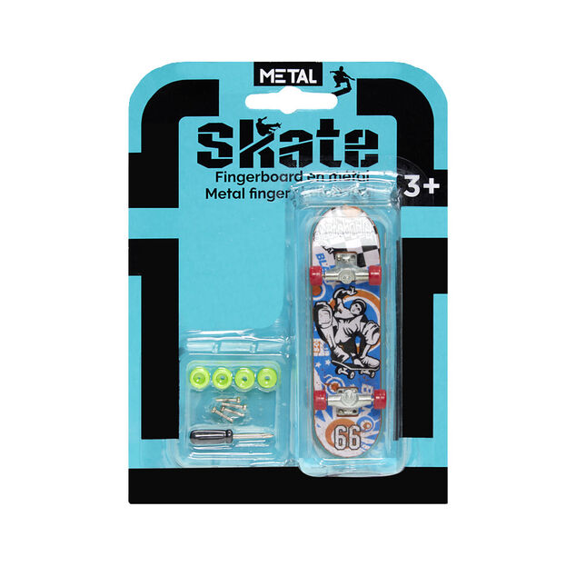Mini skateboard à doigts L12,5cm (6 modèles)