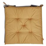 Galette de chaise de jardin polyester uni jaune biface gris - 40x40cm