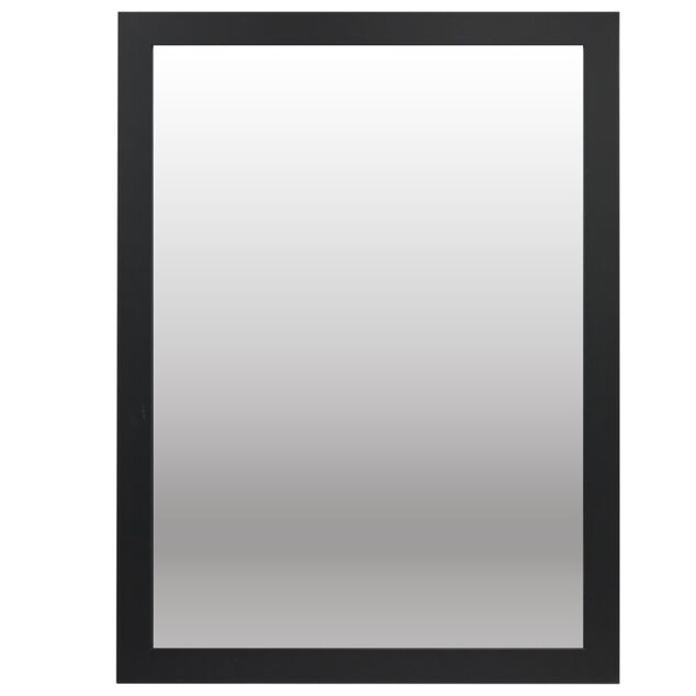 Miroir bord bois et verre noir 50x70cm