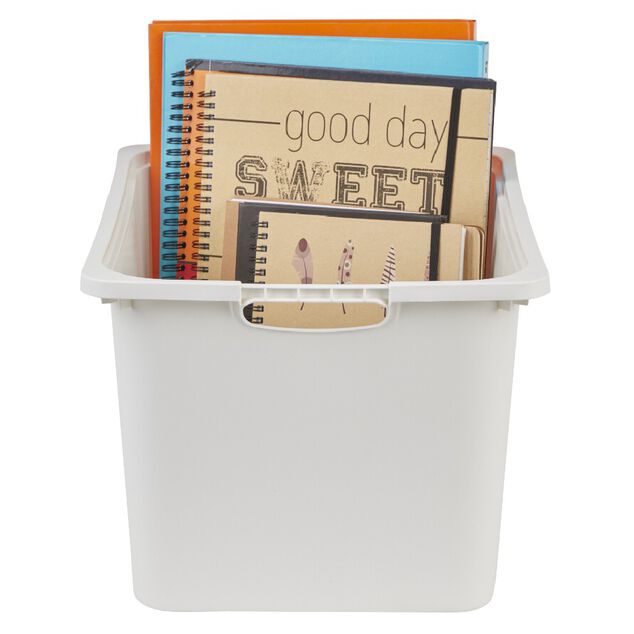 Bac plastique blanc 40x29,8xH22,8cm