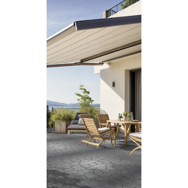 Dalle de chemin x5 clipsable imitation pierre grise 29x29cm