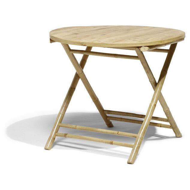 Table de jardin ronde en bambou Laos 2 personnes &Oslash;90xH.75 cm
